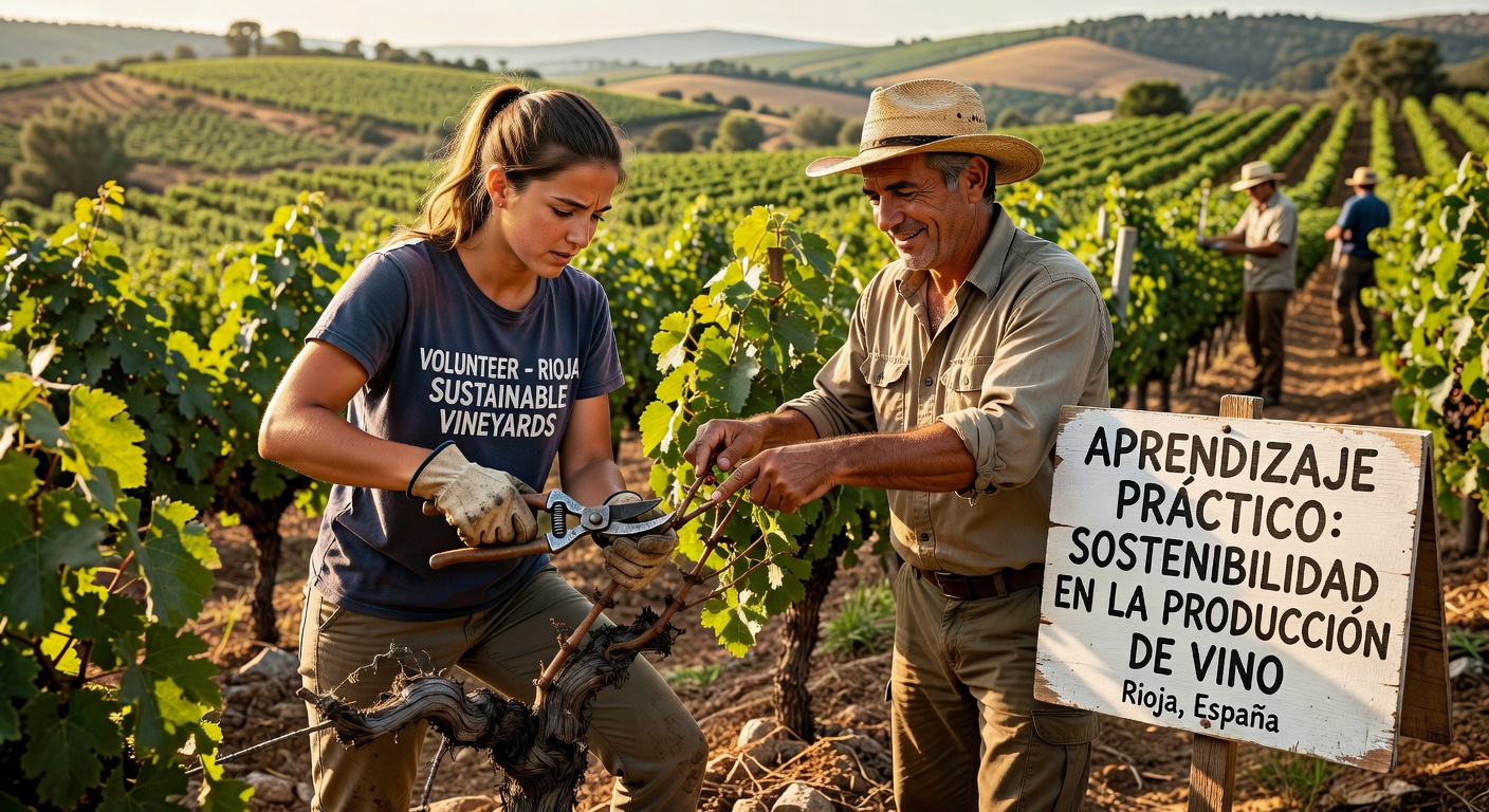 Voluntariado en viñedo de La Rioja